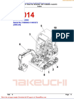 Takeuchi Tb014 Tb016 Parts Sec Wat