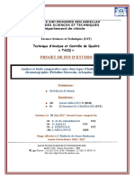 Analyse Et Étude Comparative Entre Deux Types D'huiles D'olives Par Chromatographie (Picholine Marocain, Arbequine Espagnol) - M