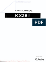 Kubota Kx251 Technical Manual