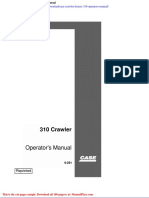 Case Crawler Dozerc 310 Operators Manual