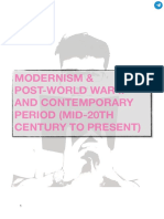 Modernism & Post-World War II and Contemporary Period 