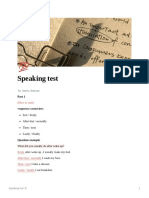 Speaking Test