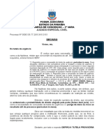 Decisão Tutela de Urgência SUSPENSÃO DE PROTESTO