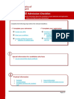 Admission Checklist (Pre-) Master September 2021