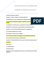 Questões de Direito Eleitoral Com Gabarito