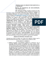 Proposicion de Prueba para El Debate Por Parte de La Defensa Tecnica