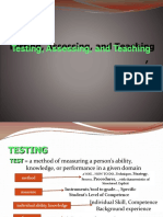 Testing, Assessing, and Teaching