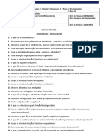 Estudo Dirigido - Bioquimica Clinica