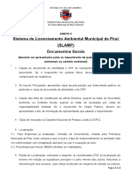 Documentos Gerais Abertura Processo Licenciamento