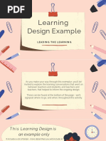 Learning Design Example