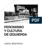 Altamirano Peronismo y Cultura de Izquierda