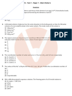 JEE 12 - Test 1 - Paper 1 - Main Pattern