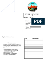 Winch Maintenance Record