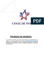 Pruebas de Canal de Panamá.....