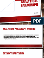 Analytical Paragraph