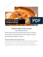 Authentic Butter Chicken RecipePaper