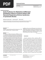 Early Predictors For Intubation-Surfactant-Extubation Failure in Preterm Infants With Neonatal Respiratory Distress Syndrome: A Systematic Review