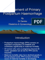 Management of Primary Postpartum Haemorrhage