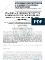 Analysis and Design of Intze Type Under The Hydrostatic Pressure by Using Software