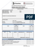 Confined Space Entry Permit