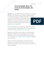 Yuk - Hui - Conceito de Tecnologia Deve Ser Pensado À Luz Da Diversidade, Diz Filósofo Chinês