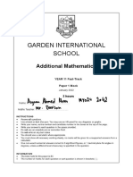 11 Add Maths Jan 2022 P1 Mock