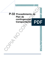 P-32 Procedimiento de Plan de Contingencias en Transportación