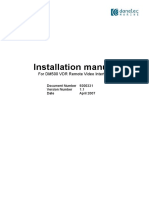 Installation Mannual DM500 Remote Video Interface