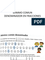 Minimo Comun Denominador en Fracciones