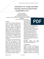 GSM-based Automated Over Voltage and Under Voltage Monitoring System For Panel Boards Using Arduino Uno