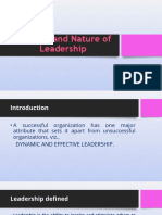 Nature of Leadership