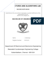 Data Structures and Algorithms Lab: Bachelor of Engineering