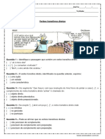 Atividade de Portugues Verbos Transitivos Diretos Na Tira Do Hagar 8º Ano Respostas