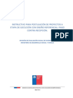 Instructivo para Proyectos Que Postulan A Pago Contra Recepción MDSYF