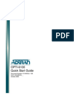 OPTI-6100 Quick Start Guide: Document Number: 61184500L1-13B CLEI: SOC280YG - October 2005