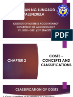 MAC 1 Chapter 2 Costs Concepts and Classification