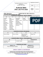 2020 Plan de Area Matematicas