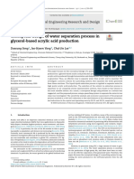 Conceptual Design of Water Separation Process in Glycerol-Based Acrylic Acid Production