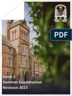 Form 2 Summer Examination Revision 2023