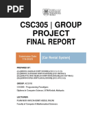 FinalReport CSC305 CarRentalSystem