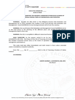 Executive Order Adopting The ICS As Mode of Operation Response During Times of Emergencies and Disasters