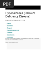 Hypocalcemia