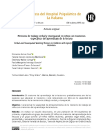 2020 Memoria de Trabajo Verbal y Visoespacial en Niños Con Trastornos Especificos Del Aprendizaje de La Lectura