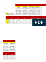 Horario Del 19 Al 25 de Junio