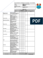 Secunaria Informe de Progreso Del Aprendizaje Del Estudiante