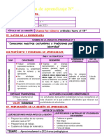 Sesión Usamos Números Ordinales 1° Al 10°