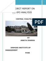 A Project Report On Cil-Ipo Analysis: Central Coalfields Limited