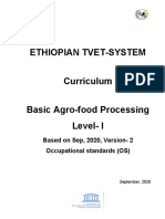 Curriculum Basic Agro-Food Processing L-1