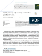 A Metallographic Case Study of Formicary Corrosion in Heat Exchanger Copper Tubes