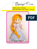 Molde Rapunzel Com 40 CM em PDF